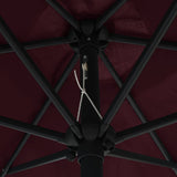 Garden Parasol with Aluminium Pole 270x246 cm Bordeaux Red 47348