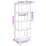 Book Cabinet/Room Divider 51x25x132 cm Solid Wood Pine 814039