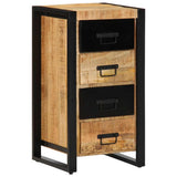 Drawer Cabinet 40x40x90 cm Solid Rough Wood Mango 4013581