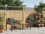 Outdoor Furniture Set Grey and Dark Grey Poly Rattan 42025233