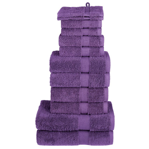 12 Piece Premium Towel Set SOLUND Purple 600 gsm 137579