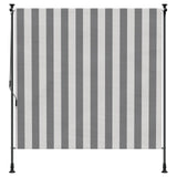 Outdoor Roller Blind Anthracite and White 200 x 270 cm 42037140