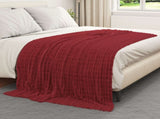Throw Blankets 6 pcs Bordeaux Red 200 x 150 cm Fleece 42016970