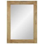 ZNTS Bathroom Mirror Brown 50x70x3 cm Solid Wood Mango 4017751