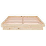 Bed Frame without Mattress Solid Wood 140x190 cm 819952