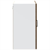 Kitchen Wall Cabinet with Glass Door Kalmar Brown Oak Engineered Wood 853614