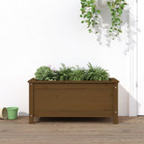 Garden Planter Honey Brown 82.5x40x39 cm Solid Wood Pine 825257