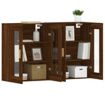 Wall Mounted Cabinets 2 pcs Brown Oak Engineered Wood 3197904