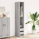 Wardrobe Grey Sonoma 30x50x200 cm Engineered Wood 3307743