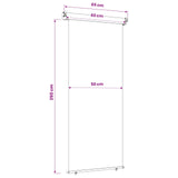 Balcony Side Awning 60 x 250 cm 100% polyester iron steel 42035261