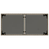 Garden Table with Glass Top Grey 115x54x74 cm Poly Rattan 365073