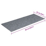 Stair Mats Self-adhesive 15 pcs 60x25 cm Light Grey Rectangular 326915