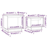 Nesting Coffee Tables 2 pcs Grey Solid Wood Pine 813527