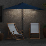 Garden Parasol 294 x 150 x 224 cm Polyester and Steel Azurblau 42003274