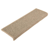 Stair Mats 15 pcs 65x21x4 cm Dark Beige Rectangular Edge 326908