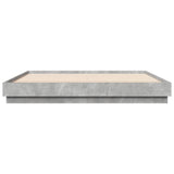 Bed Frame with LED without Mattress Concrete Grey 200x200 cm 3209768