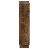 Shoe Cabinet HOORN 78 x 24 x 100 cm Engineered Wood Smoked Oak 897320