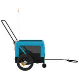 Pet Bike Trailer Blue and Black Oxford Fabric and Iron 93946