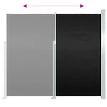 Patio Retractable Side Awning 120x500 cm Black 48388