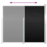 Patio Retractable Side Awning 120x500 cm Black 48388