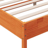 Bed Frame without Mattress Wax Brown 180x200 cm Super King Solid Wood Pine 3216214