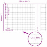 Field Fence Grey 1.6 x 10 m Steel 42005795