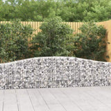 Arched Gabion Baskets 9 pcs 400x30x60/80 cm Galvanised Iron 3145807