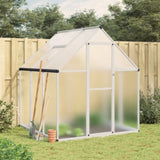 ZNTS Greenhouse with Base Frame Silver 169x169x195 cm Aluminium 4005828