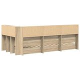 Bookcase Bed Sonoma oak 100 x 200 cm Engineered wood 3335715