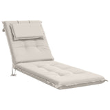 Sunlounger Cushion GEMERT 100% Polyester White 190 x 60 x 9 cm 947517