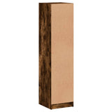 Highboard with Glass Doors Smoked Oak 35x37x142 cm 836438