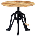 ZNTS Side Table 60x cm Solid Mango Wood and Cast Iron 247915