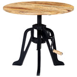 ZNTS Side Table 60x cm Solid Mango Wood and Cast Iron 247915