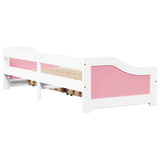 Day Bed with 2 Drawers without Mattress IRUN White&Pink 90x200 cm 3314681
