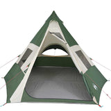 Camping Tent Tipi 7-Person Green Waterproof 94427