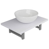 Two Piece Bathroom Furniture Set Ceramic White 279341