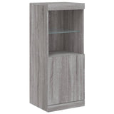 Sideboards with LED Lights 3 pcs Grey Sonoma Engineered Wood 3209105