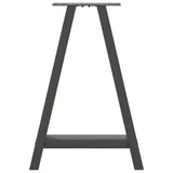 Dining Table Legs A-Shaped 2 pcs Anthracite 50x cm Steel 4012846