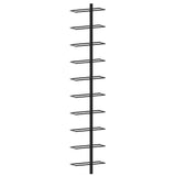 Wall-mounted Wine Rack for 10 Bottles Black Metal 289566