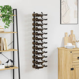 Wall-mounted Wine Rack for 24 Bottles Black Iron 289557