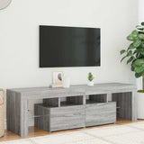 TV Cabinet with LED Lights Grey Sonoma 140x36.5x40 cm 822642