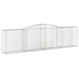 Arched Gabion Baskets 15 pcs 400x50x100/120 cm Galvanised Iron 3147005