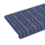 Self-adhesive Stair Mats Striped 15 pcs Blue 65 x 21 x 4 cm 42011452