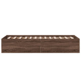 Bed Frame without Mattress Brown Oak 100x200 cm 3281055