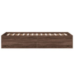 Bed Frame without Mattress Brown Oak 100x200 cm 3281055