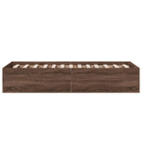 Bed Frame without Mattress Brown Oak 100x200 cm 3281055