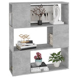 Book Cabinet Room Divider Concrete Grey 80x24x94 cm Engineered Wood 809129