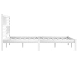 Bed Frame White Solid pine wood 180x200 cm Super King Durable 3101039