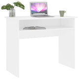 801170 Desk White 90x50x74 cm Engineered Wood