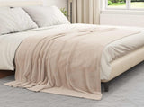 Throw Blankets 6 pcs Beige 150 x 200 cm Fleece 42016790